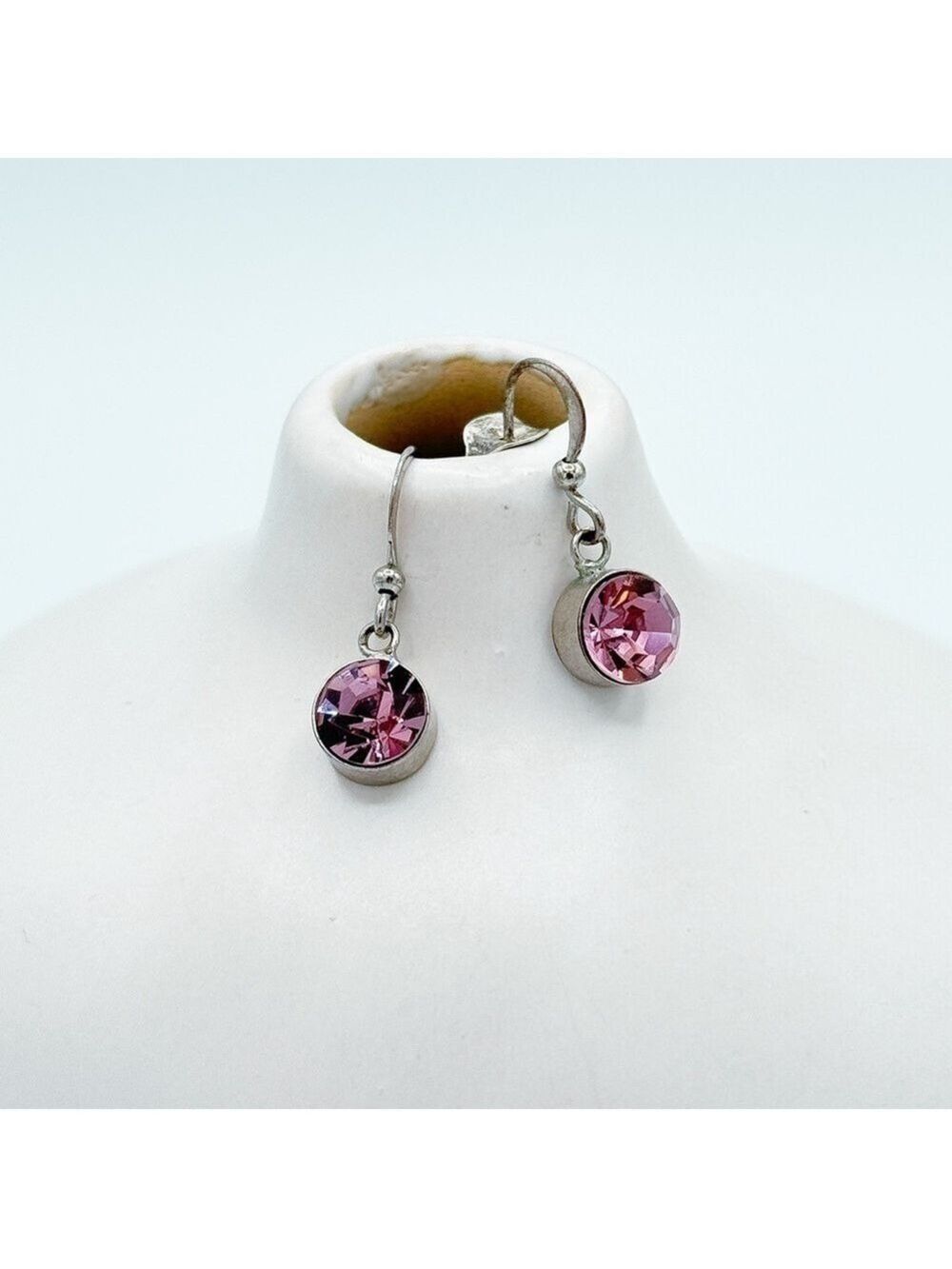 Pink crystal earrings